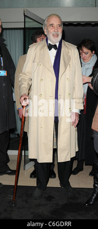 Sir Christopher Lee, 'Alice in Wonderland' world premiere After Party at the Sanderson Hotel London, England - 25.02.10 Stock Photo