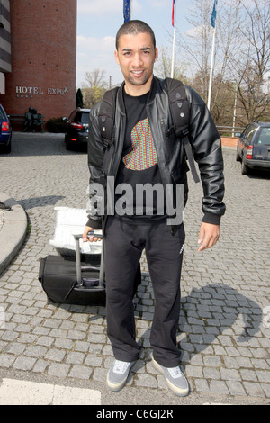 Robin Szolkowy German pair figure skater leaving his hotel in Prague Prague, Czech Republic - 16.04.10 Stock Photo