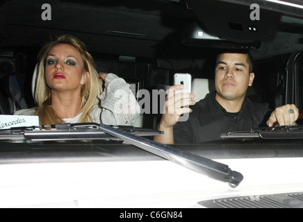 Britney Spears leaves Nine Zero One salon in West Hollywood Los Angeles, California - 26.02.10 RHS Stock Photo