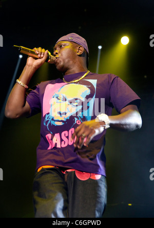 Dizzee Rascal performing at the Manchester Evening News Arena ...