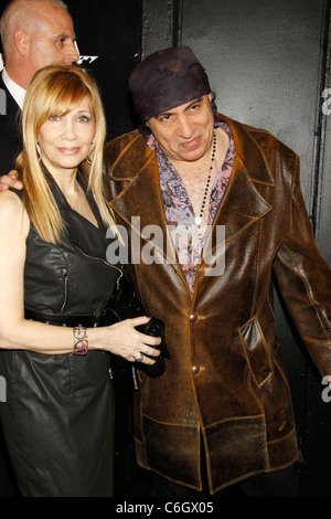 Steven Van Zandt and Wife Opening night of the Broadway musical 'Green Day's American Idiot' held at the St. James Theater. New Stock Photo