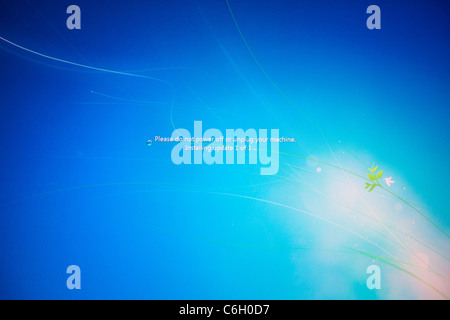 Internet land computer installing Microsoft updates do not power off machine software update Stock Photo