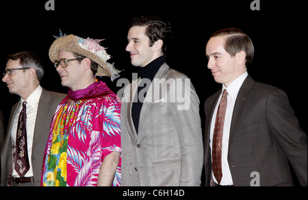 Arnie Burton, Thomas Jay Ryan, Michael Urie, and Sam Breslin Wright on the opening night of the Off-Broadway play 'The Stock Photo