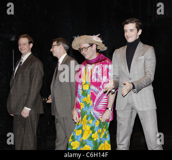 Matthew Schneck, Arnie Burton, Thomas Jay Ryan and Michael Urie on the opening night of the Off-Broadway play 'The Stock Photo