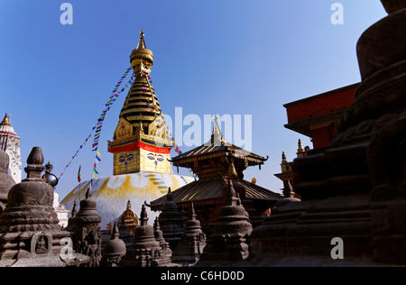 Swayambhunath, the Monkey Temple, Kathamndu, Nepal Stock Photo