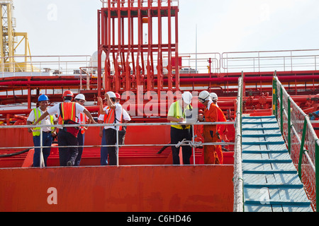 Ethanol tanker ship 'Bright World' at port in San Salvador, El Salvador Stock Photo