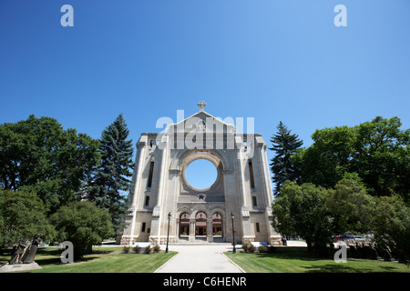saint boniface cathedral french quarter winnipeg manitoba canada Stock Photo