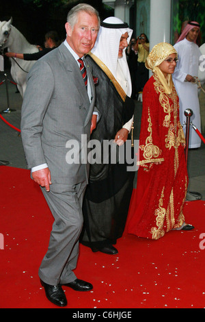 HRH Prince Charles, The Prince Of Wales, and HRH Prince Turki Al Faisal Bin Abdulaziz Al Saud UK Royal premiere of 'Arabia 3D' Stock Photo