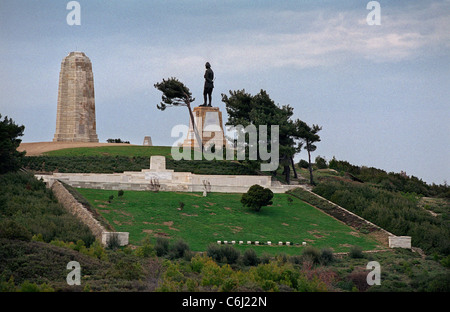 Chunuk Bair Cemetery,Gallipoli Battlefield Turkey from 1915 campaign. Maintained by Commonwealth War Graves Commission. Stock Photo