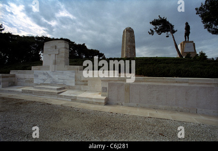 Chunuk Bair Cemetery,Gallipoli Battlefield Turkey from 1915 campaign. Maintained by Commonwealth War Graves Commission. Stock Photo