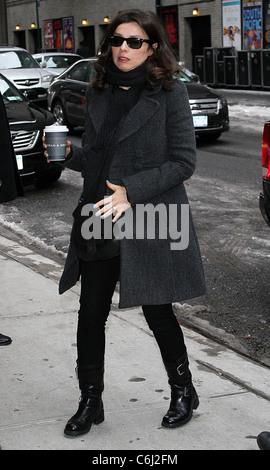 Eve McGregor, Ewan McGregor's wife, outside Ed Sullivan Theatre for the