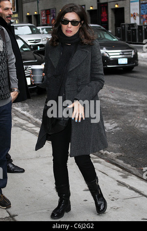 Eve McGregor, Ewan McGregor's wife, outside Ed Sullivan Theatre for the