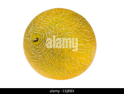 Sweet fresh yellow melon isolated on the white background Stock Photo