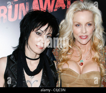 Joan Jett and Cherie Currie Los Angeles Premiere of 'The Runaways' held at Cinerama Dome Arclight Theaters in Hollywood Los Stock Photo