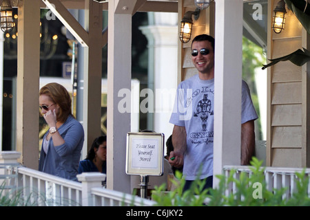 Hayden Panettiere and her boyfriend, professional boxer Wladimir Klitschko leave Le Pain Quotidien in West Hollywood after Stock Photo