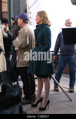 Sharon Stone on the set of 'Law and Order: Special Victims Unit' New York City, USA - 17.03.10 L. Dixon Stock Photo