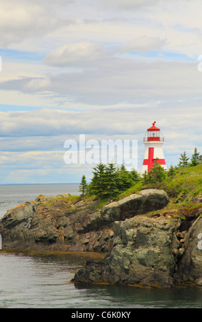 East Quaddy Head Lighthouse, Welshpool, Campobello Island, New Brunswick, Canada Stock Photo