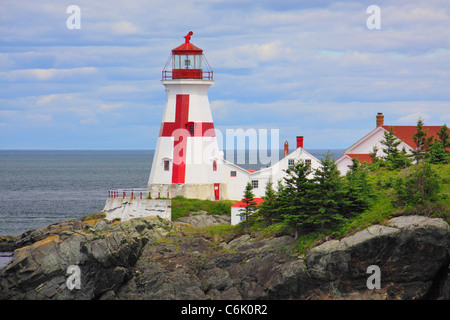 East Quaddy Head Lighthouse, Welshpool, Campobello Island, New Brunswick, Canada Stock Photo