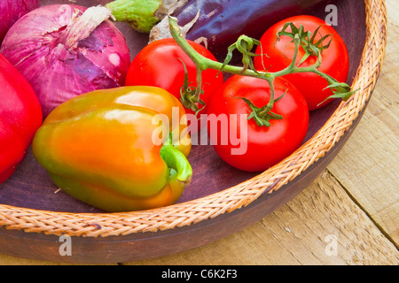 Close up image of mixed fresh vegetables Stock Photo