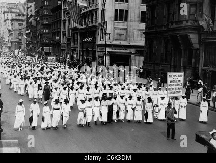 Silent protest parade in New York City against the East St. Louis riots, 1917 Stock Photo