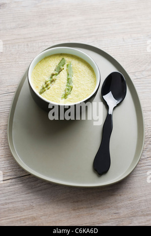Asparagus flan Stock Photo