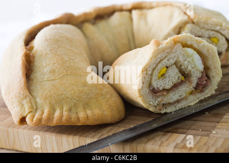 Neapolitan stuffed bread Stock Photo