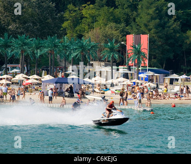 water jet rider, jet skiing, sea spray watersports Stock Photo