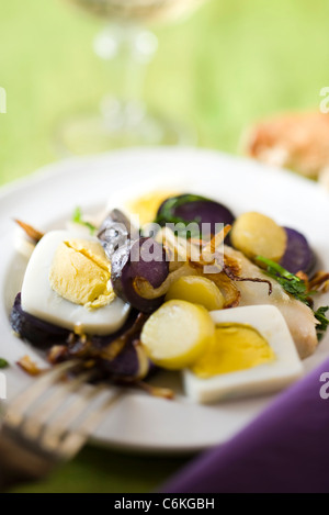 Cod and potato salad Stock Photo