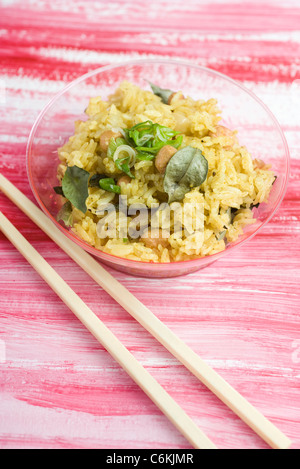 Sticky rice with turmeric Stock Photo