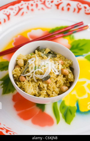 Sticky rice with turmeric Stock Photo