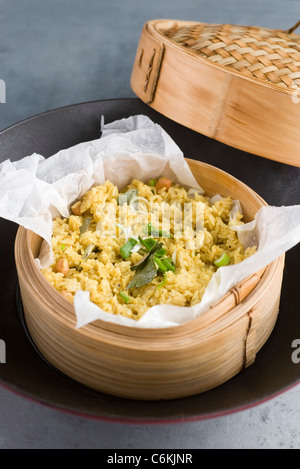 Sticky rice with turmeric Stock Photo