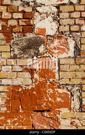 ancient bricks and stones wall background Stock Photo