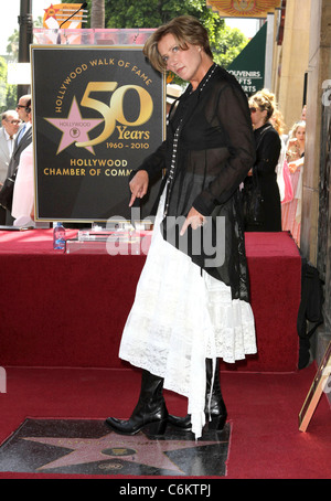 Emma Thompson is honoured with the 2,416th star on the Hollywood Walk of Fame Los Angeles, California - 06.08.10 Stock Photo