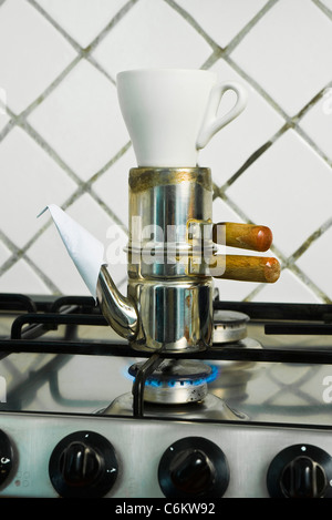 Stovetop espresso maker Stock Photo