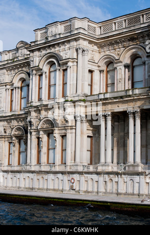 Beylerbeyi palace is situated on the Asian shore of Istanbul.The palace stands close to the Asian leg of the Fatih Sultan Bridge Stock Photo