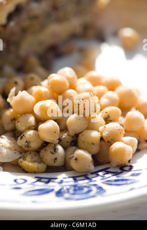 Cooked chick peas Stock Photo