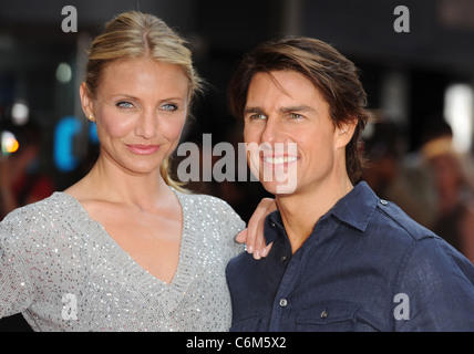 Cameron Diaz and Tom Cruise attend the UK film premiere of their new movie 'Knight and Day' in Leicester Square London, England Stock Photo