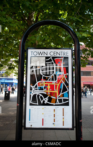 A map of Harrow town centre , September 2011 Stock Photo