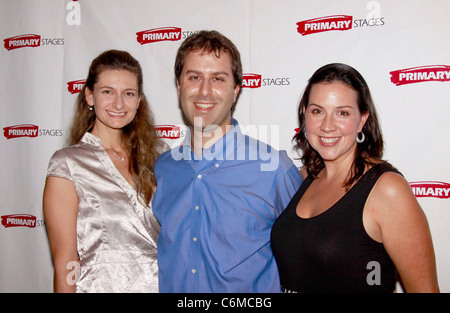 Sara Wordsworth, Russ Kaplan and Kristen Anderson Lopez Opening night afterparty for the Off-Broadway production of 'Secrets of Stock Photo