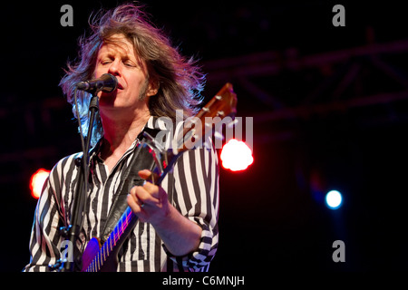 The Waterboys performing live at Festival do Alentejo in Parque Industrial of Evora Evora, Portugal - 01.08.10 Stock Photo