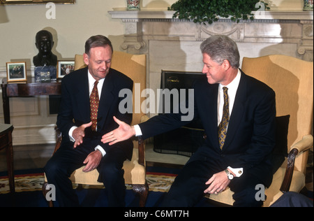 President Bill Clinton meet with Canadian Prime Minister Jean Chrétien ...