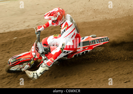 Brad Anderson during the English Motocross championship, 2011 Stock Photo