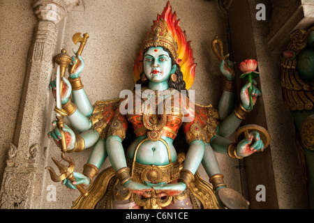 Statue of the hindu goddess Kali in the Sri Veeramakaliamman temple, Singapore Asia Stock Photo