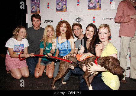 Bernadette Peters poses with some of her 'A Little Night Music' co-stars: Sara Jean Ford, Kevin David Thomas, Leigh Ann Larkin, Stock Photo