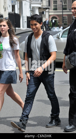 Boo Boo Stewart aka Nils Allen Stewart, Jr The Twilight star outside his hotel in London ahead of the UK premiere of 'The Stock Photo