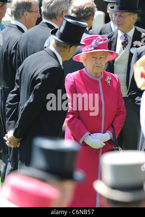 Queen Elizabeth II and Prince Philip, Duke of Edinburgh Royal Ascot 2010 - Day 2 Berkshire, England - 16.06.10 Stock Photo