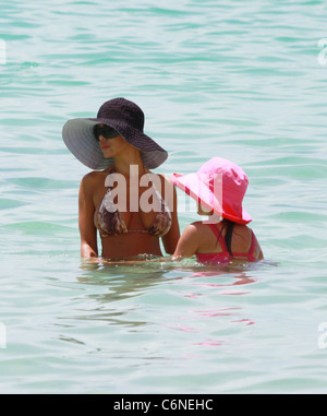 American actress and Playboy Playmate, Shauna Sand, hits the beach with