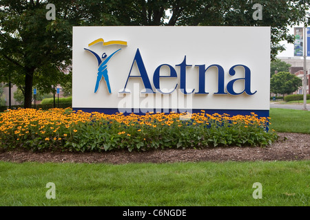 Aetna Headquarters is pictured in Hartford, Connecticut, Saturday