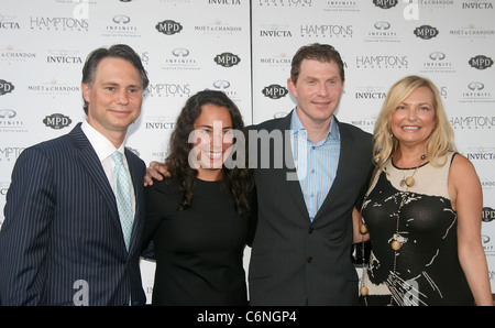 Niche Media CEO & Founder Jason Binn, Hamptons Magazine Editor-In-Chief Samantha Yanks, Bobby Flay Bobby Flay celebrates with Stock Photo