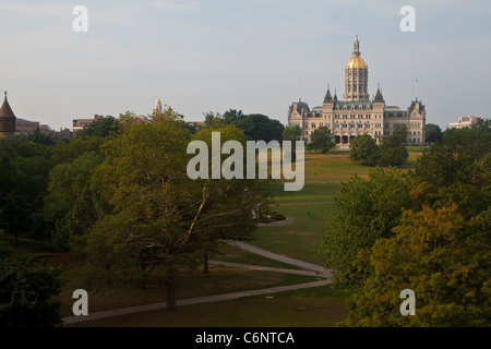 The Connecticut State Capitol is pictured in Hartford, Connecticut, Saturday August 6, 2011. Stock Photo